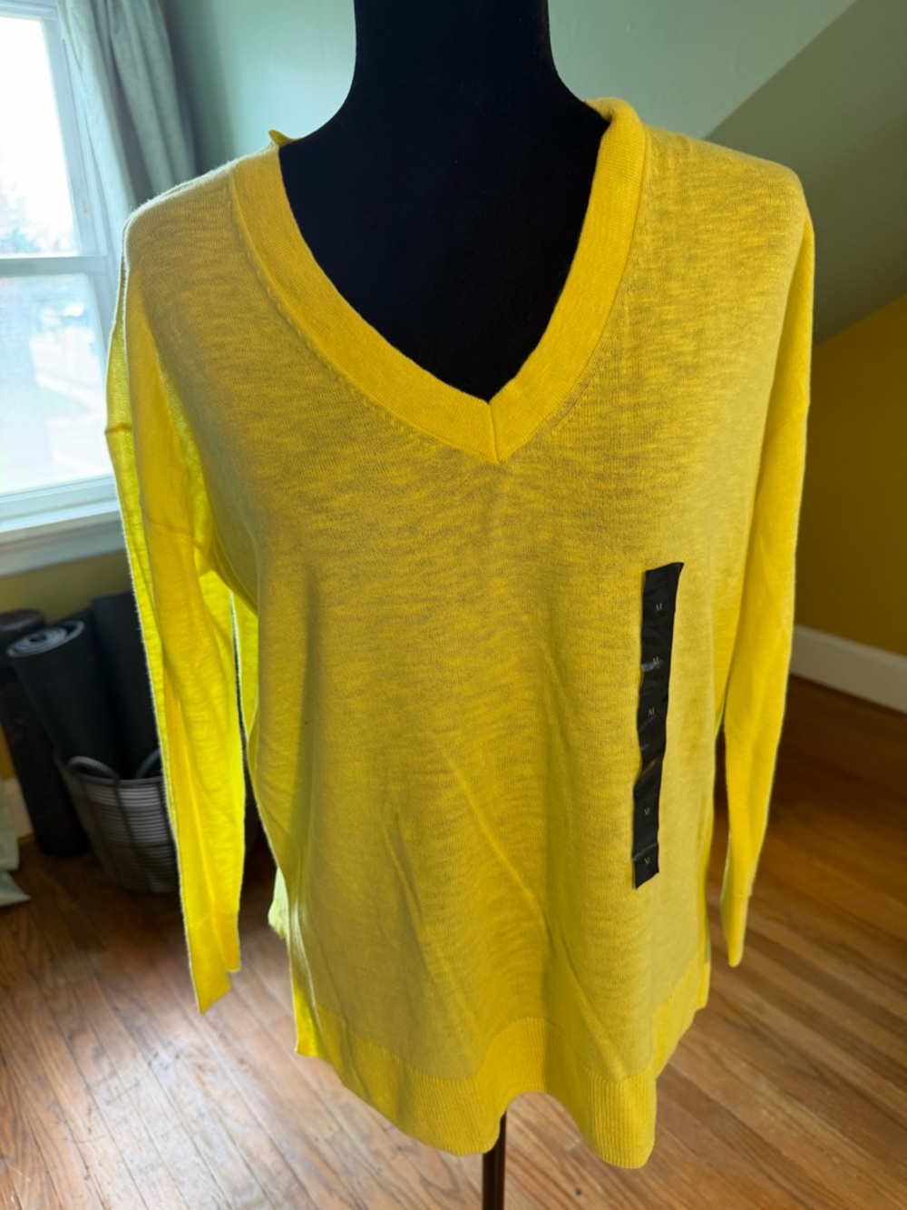 Banana Republic Yellow V-Neck Sweater